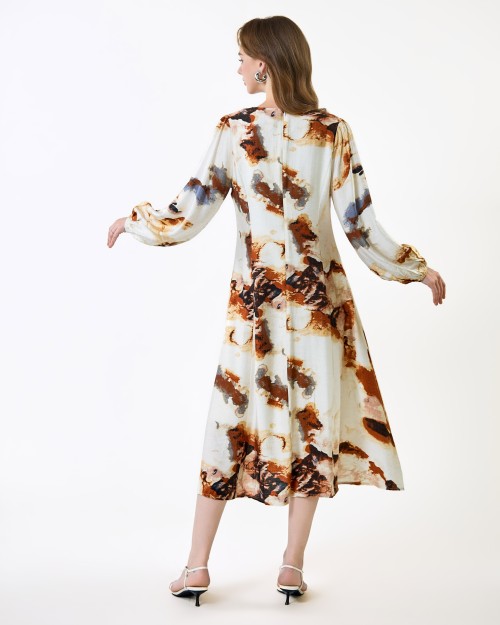 SIXDO G-Brown Woven Loose Dress